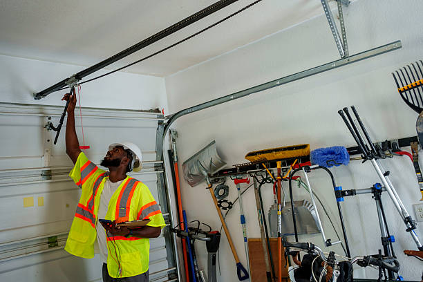 Professional Garage Door Roller Replacement technician working in Port Jefferson Station, NY